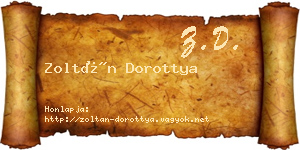 Zoltán Dorottya névjegykártya